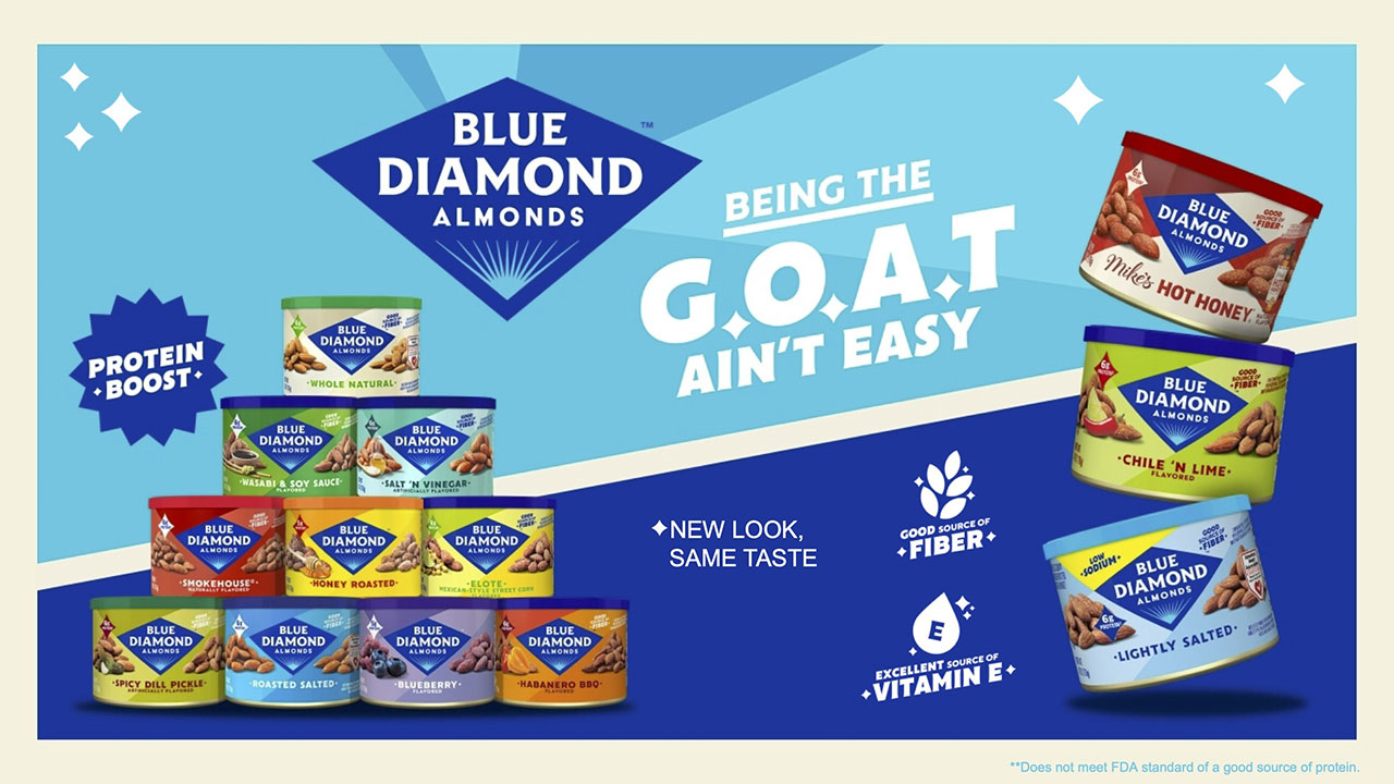 Blue Diamond Almonds New Look packaging — product image