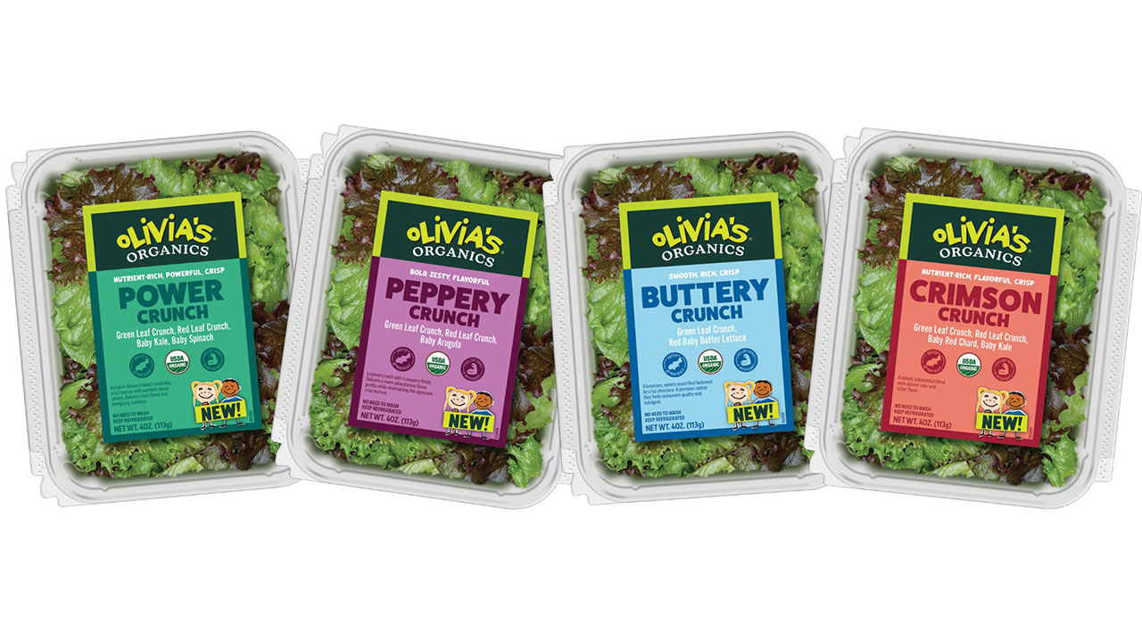 Olivia's Organics Organic Crunch Program salad blends — product image